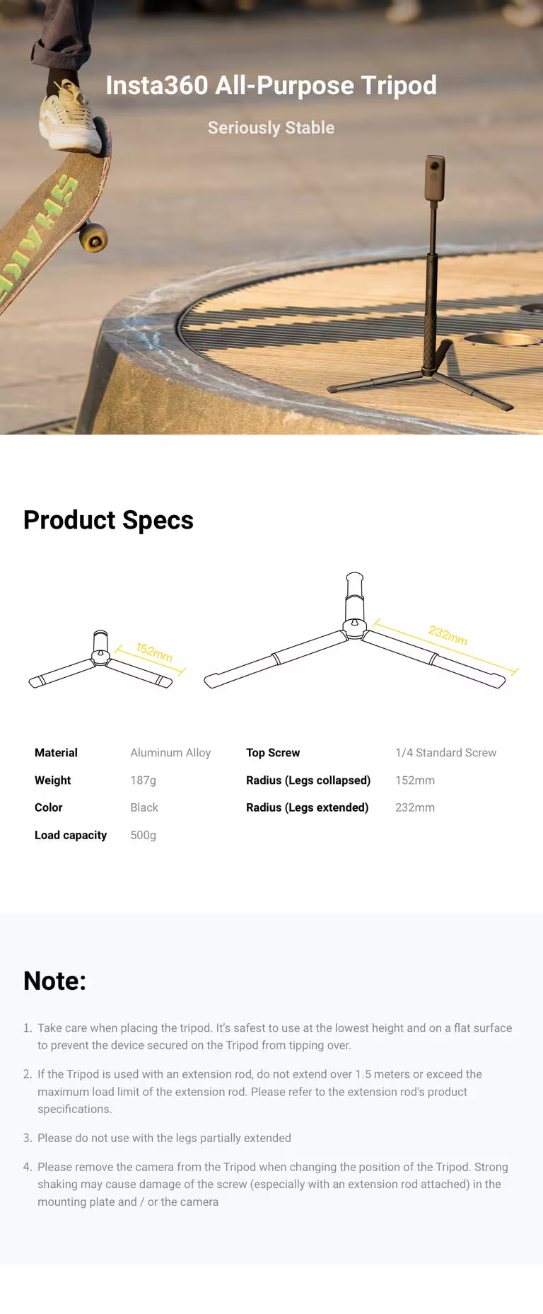 Insta360 All Purpose Tripod