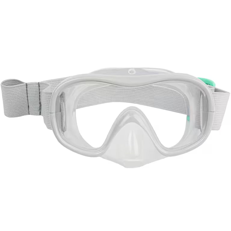 Kids’ mask and snorkel snorkelling kit 100, grey