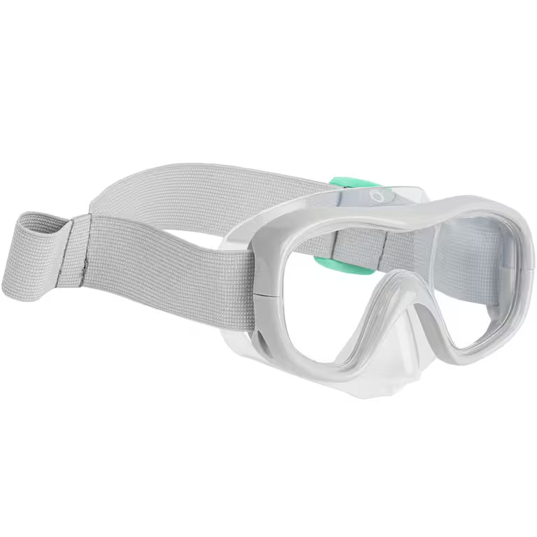 Kids’ mask and snorkel snorkelling kit 100, grey