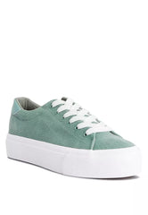 Mint Flatform Canvas Sneakers