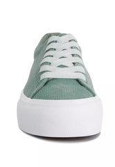 Mint Flatform Canvas Sneakers