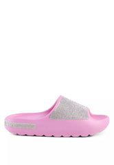 Diamante Pool Slides in Pink