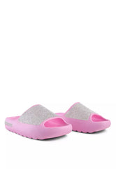 Diamante Pool Slides in Pink