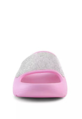 Diamante Pool Slides in Pink