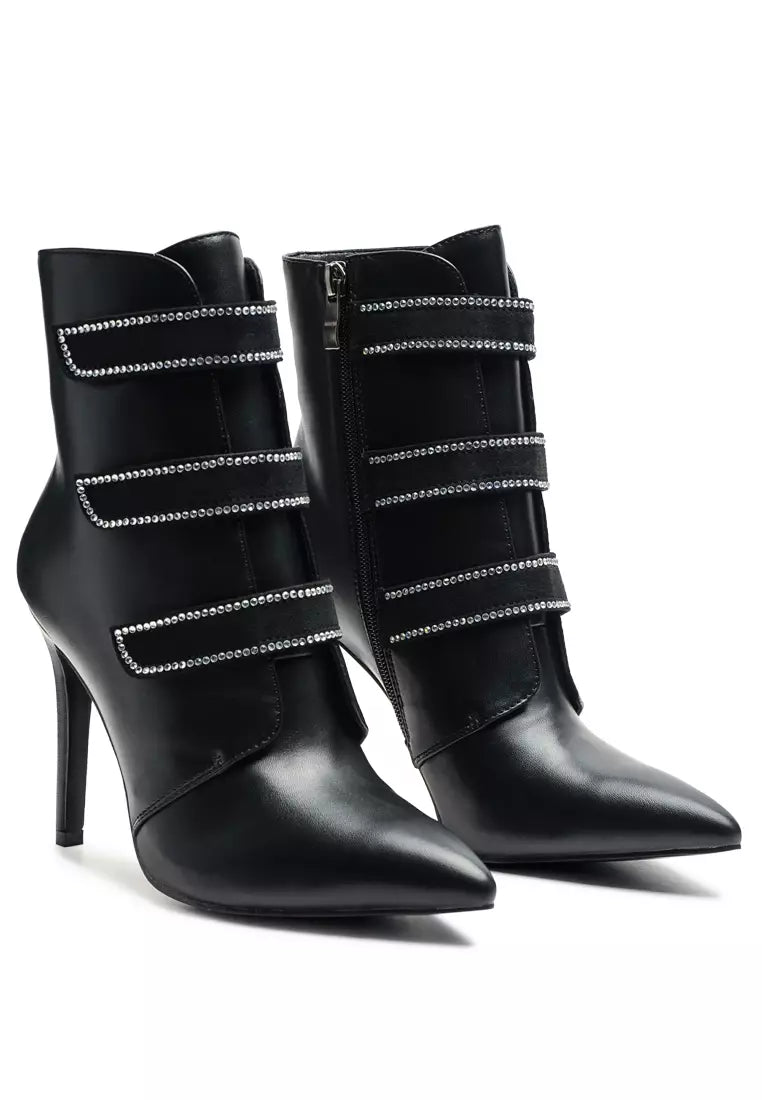 Popstar Concert Stiletto Boot in Black