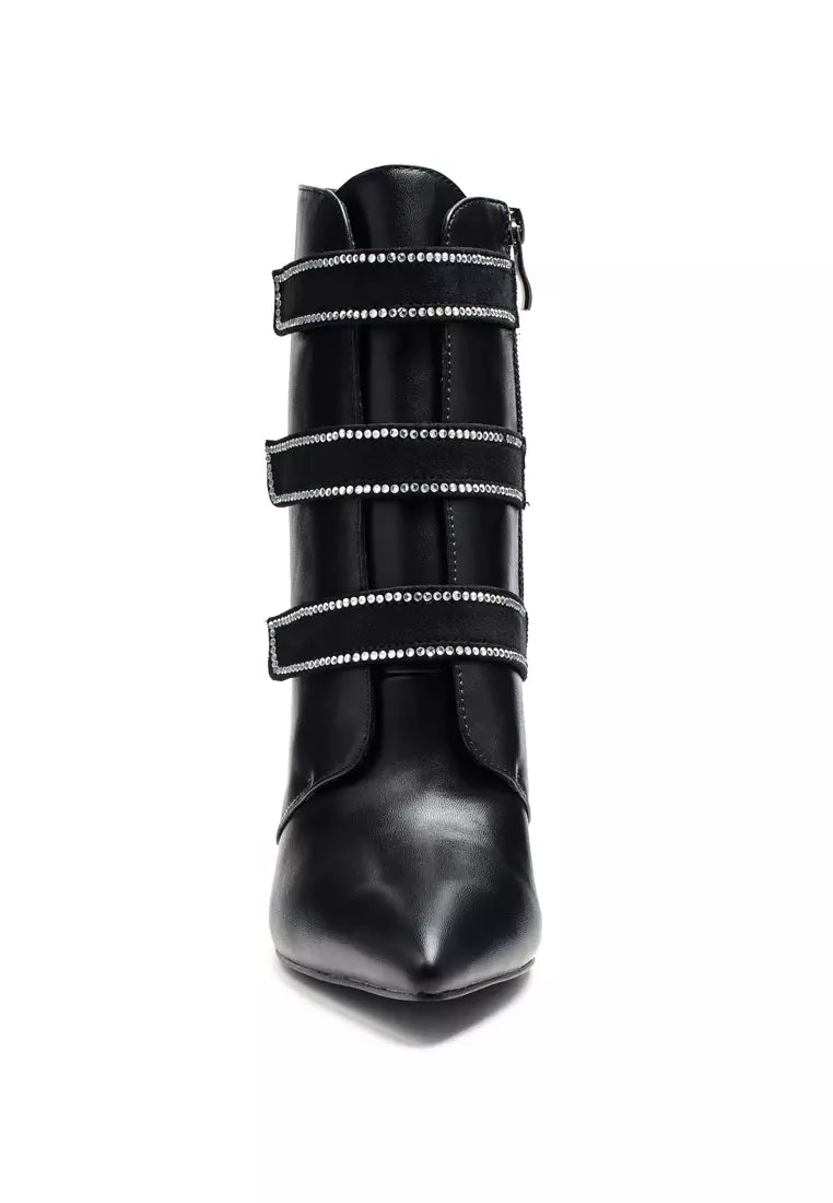 Popstar Concert Stiletto Boot in Black