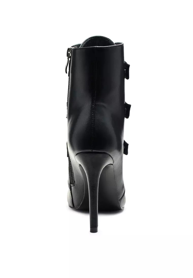 Popstar Concert Stiletto Boot in Black