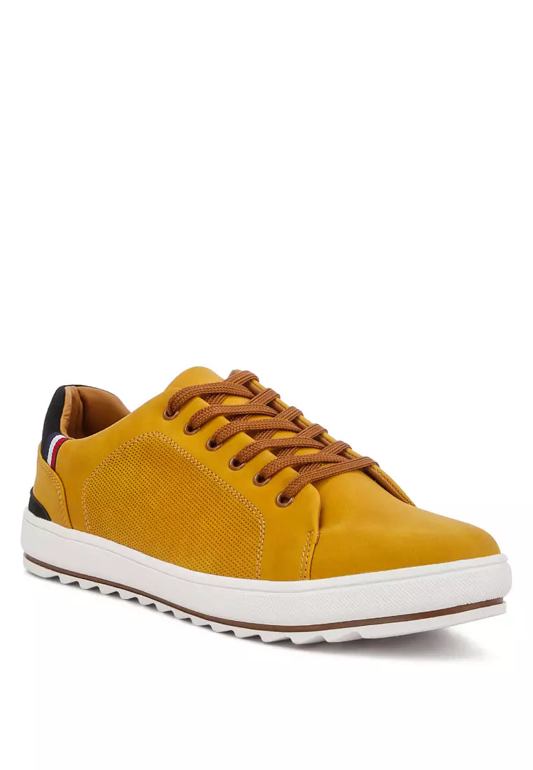 Lug Sole Platform Sneakers In Tan