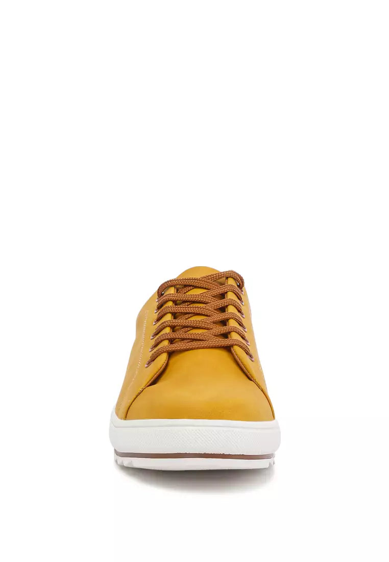 Lug Sole Platform Sneakers In Tan