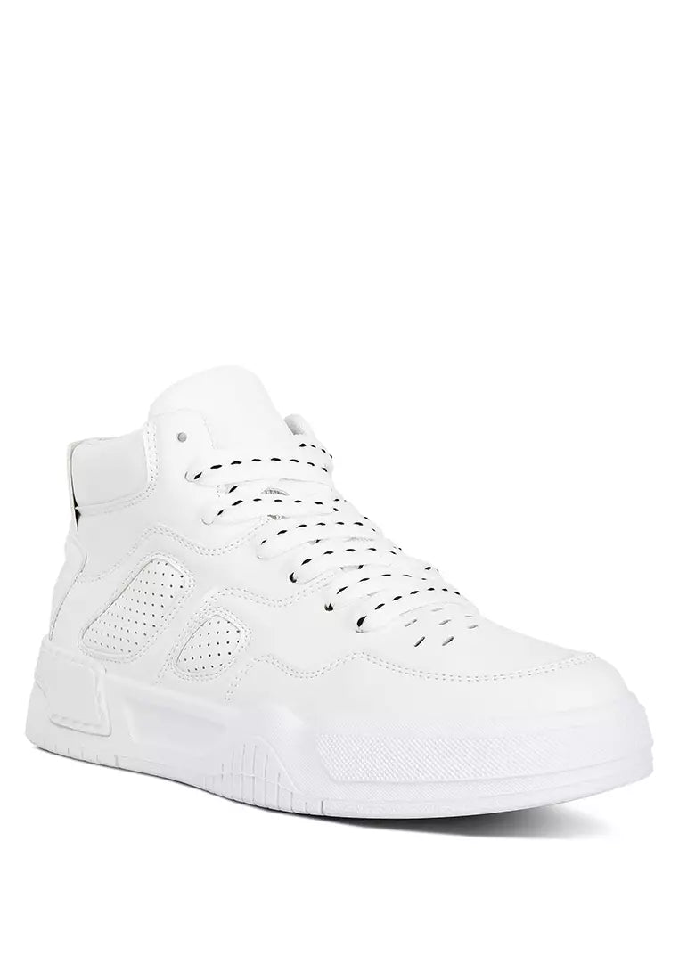 White Ankle Length Sneakers