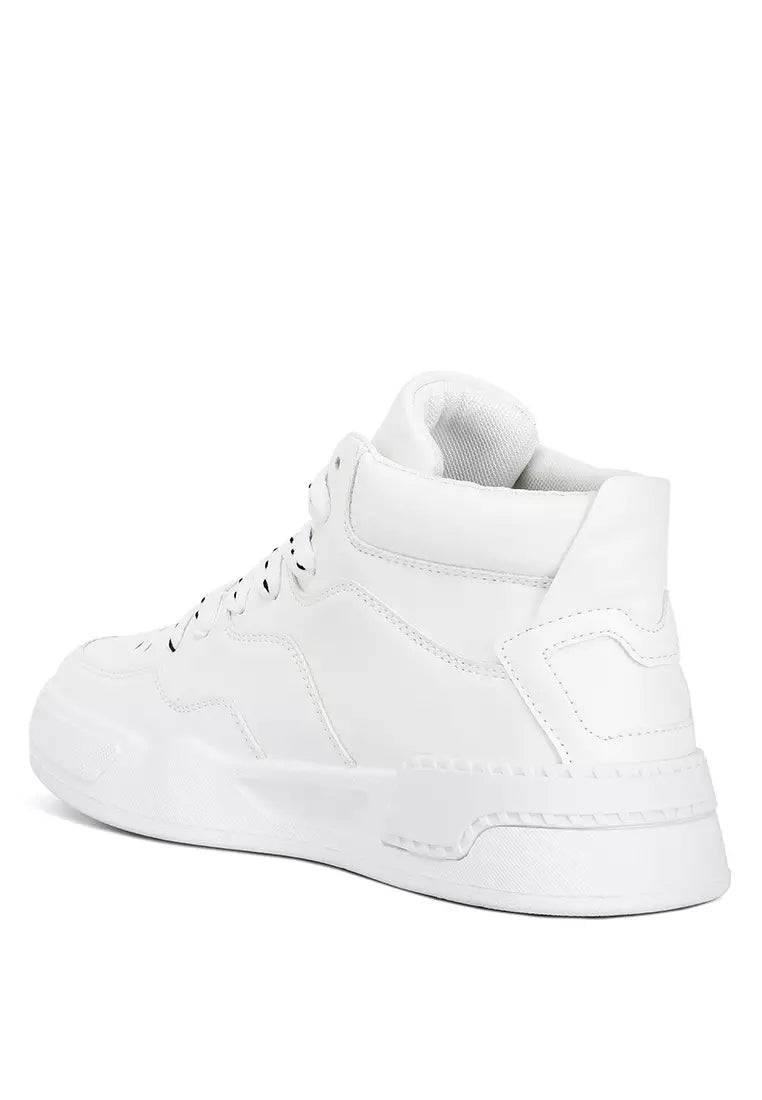 White Ankle Length Sneakers