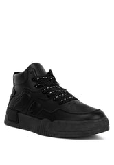 Black Ankle Length Sneakers