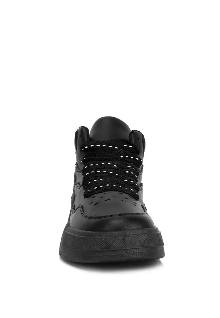 Black Ankle Length Sneakers