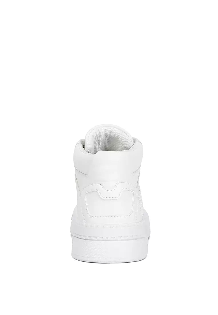 White Ankle Length Sneakers