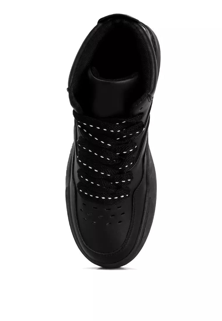 Black Ankle Length Sneakers