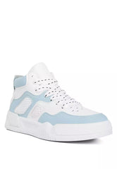 Blue White Ankle Length Sneakers