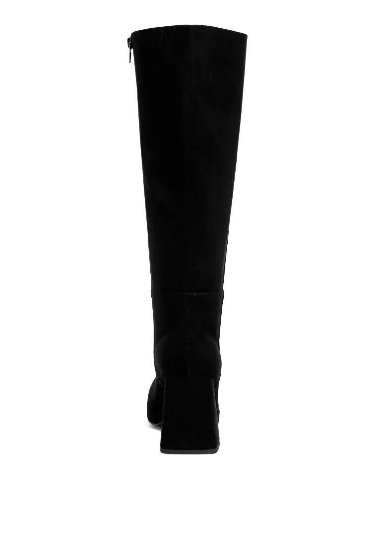 Black Calf-Length Boots