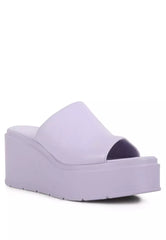 Purple Chunky Slip On Flatforms