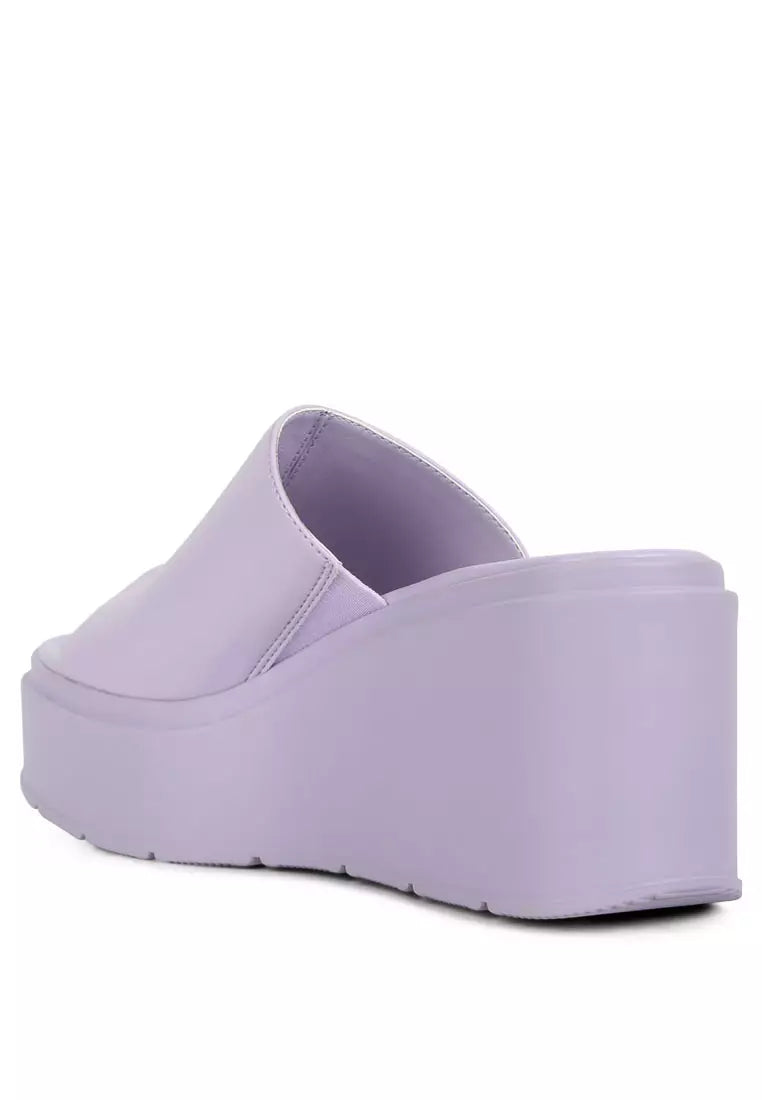 Purple Chunky Slip On Flatforms