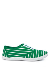 Breathable Lightweight Canvas Sneakers in Green