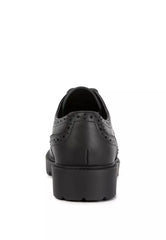 Black Lug Sole Derby Shoes