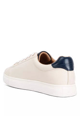 Cream/Navy Croc Back Panel Sneakers