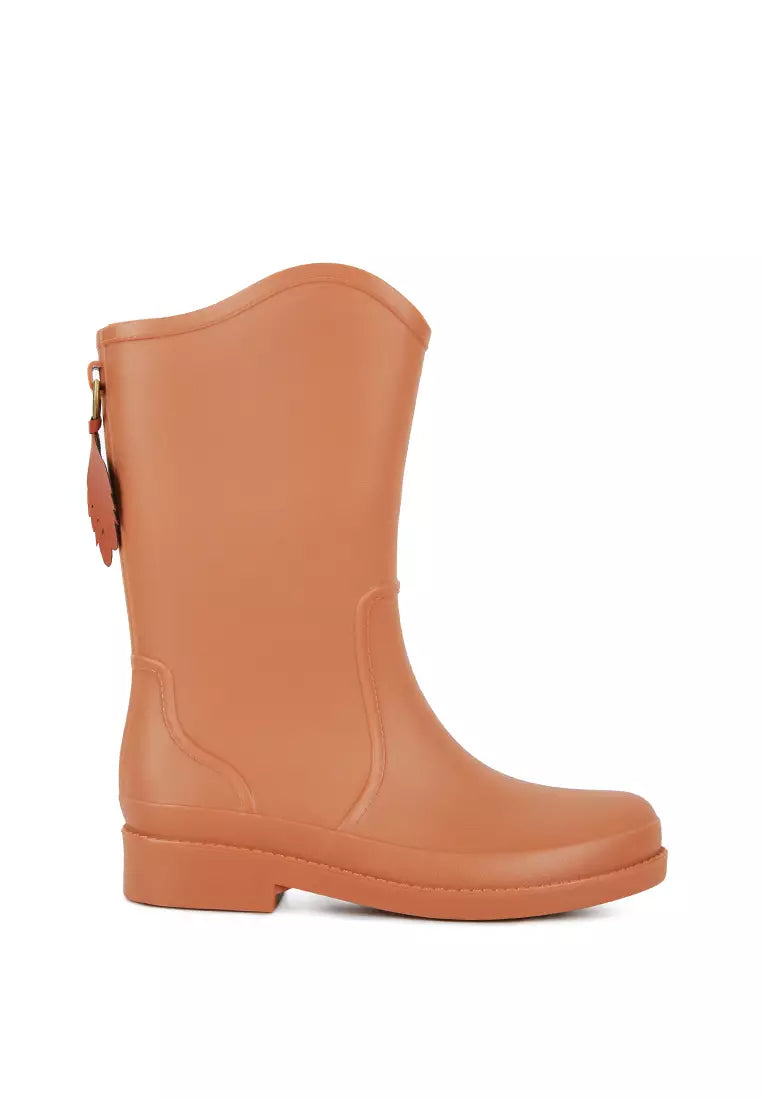 Tan Stylish High Rainboots