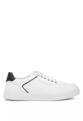 White Casual Perforated Detail Sneakers