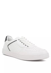 White Casual Perforated Detail Sneakers