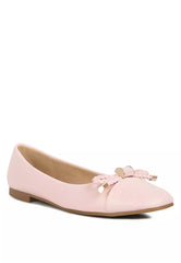 Pink Metallic Embellished Flat Ballerinas