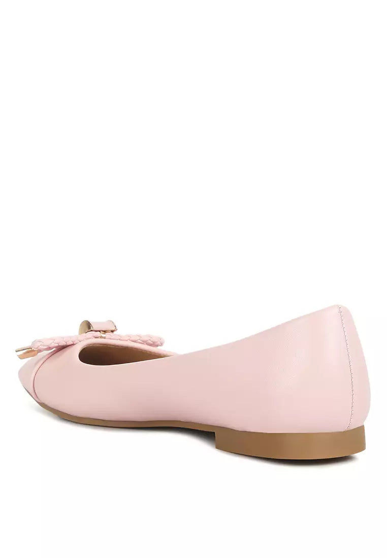 Pink Metallic Embellished Flat Ballerinas