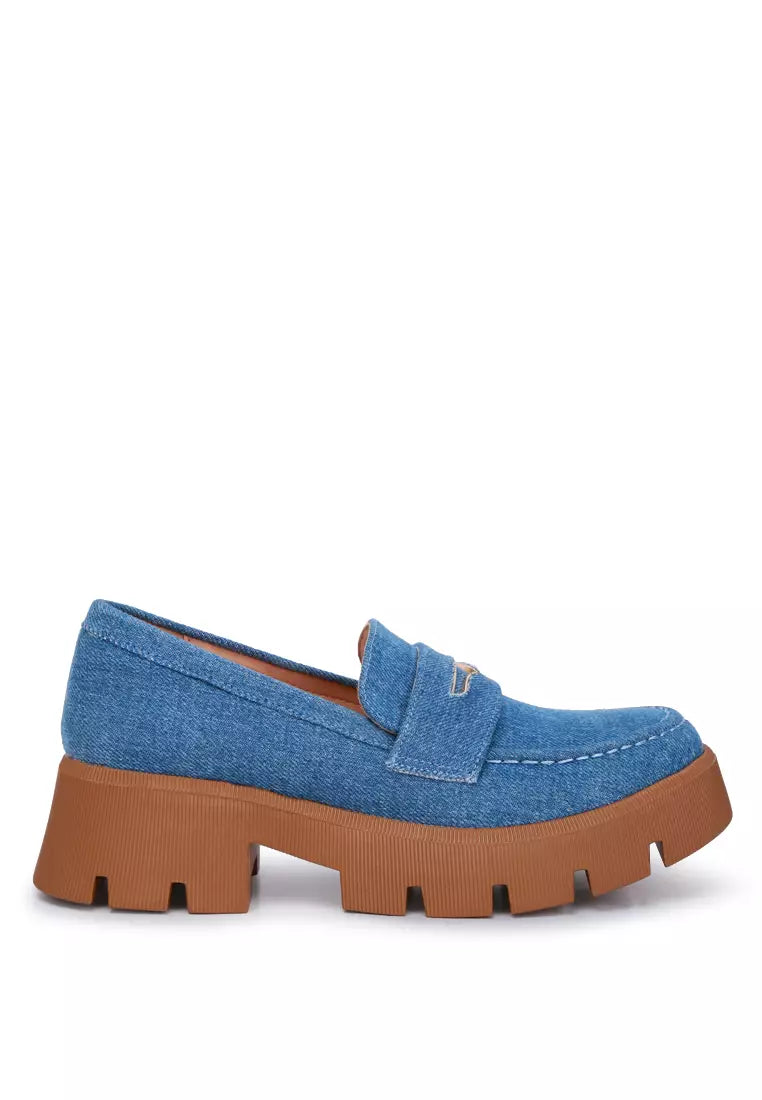 Denim Chunky Loafers