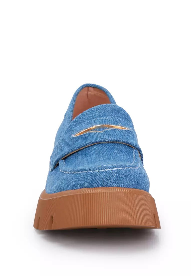 Denim Chunky Loafers