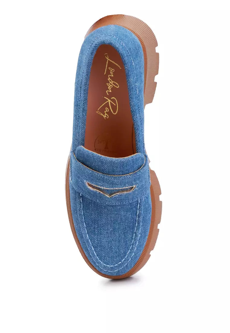 Denim Chunky Loafers