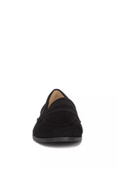 Black Suede Flat Loafers