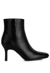 Black High Ankle Stiletto Boots