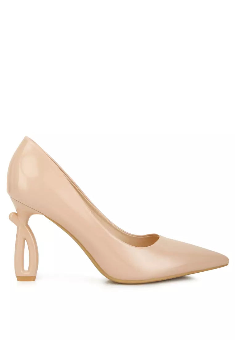 Beige High Fantasy Heel Pumps