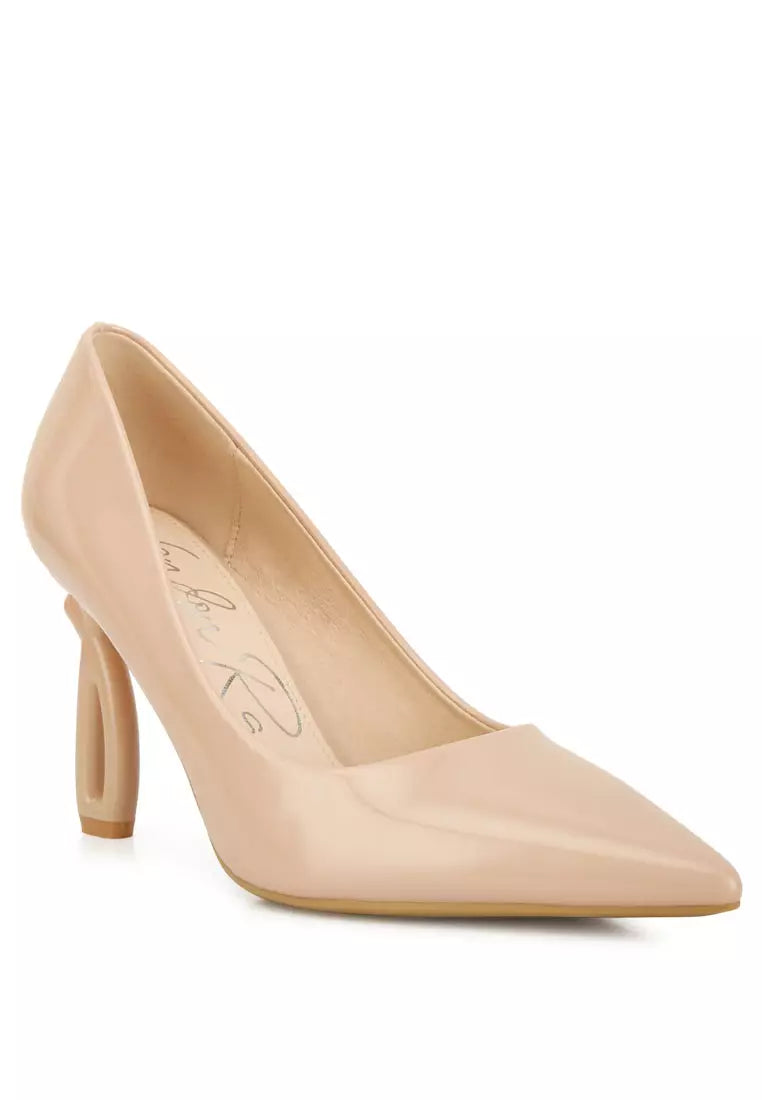 Beige High Fantasy Heel Pumps