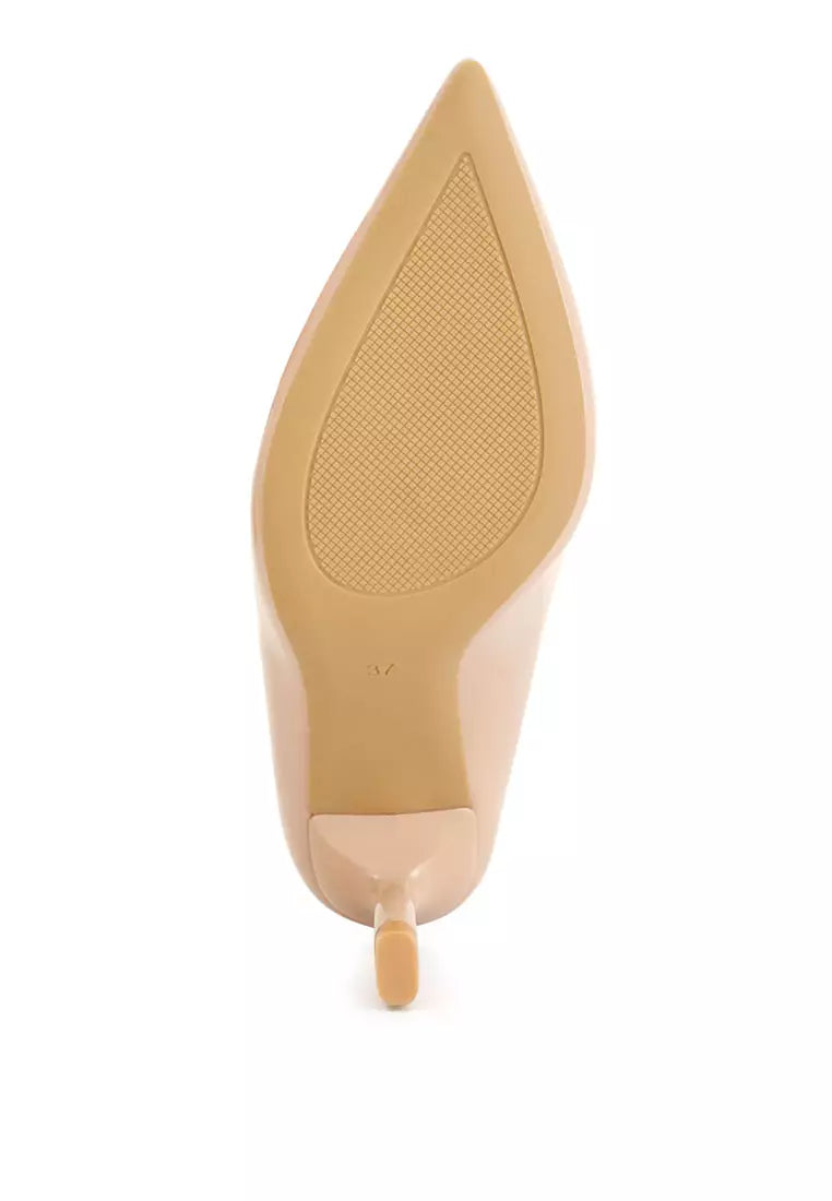 Beige High Fantasy Heel Pumps