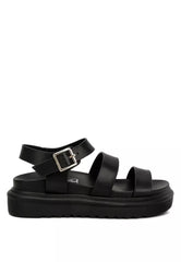 Pin Buckle Espadrille in Black