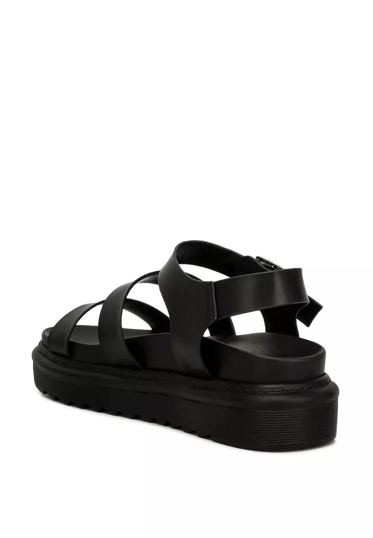 Pin Buckle Espadrille in Black