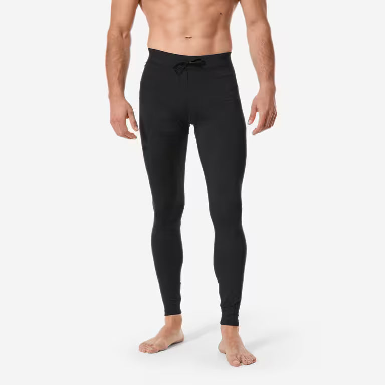 Men’s surfing UV-protection leggings, 100 black
