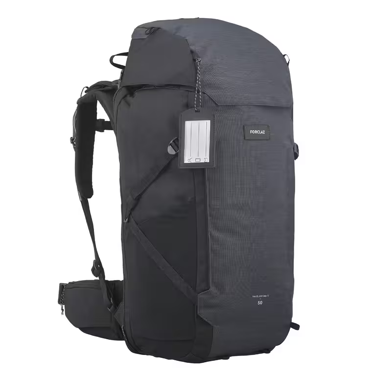 Men s Travel 900 50+6L suitcase-style travel backpack - Grey