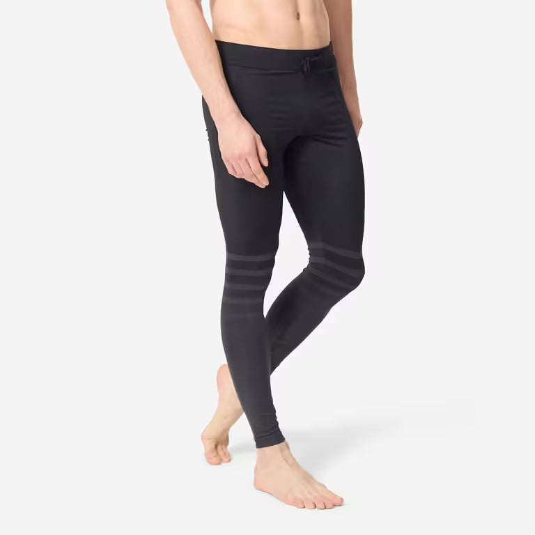 Men’s surfing UV-protection leggings, 100 black