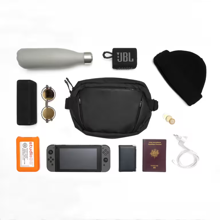 Messenger Waist Bag Urban Walking Active Mobility - Black