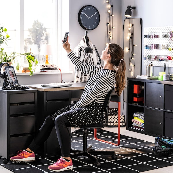 MICKE Desk, white, 105x50 cm