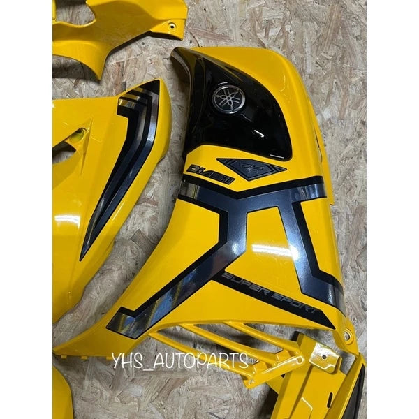 DHC- Coverset LC135 V2/V3/V4/V5/V6/V7 Cover Yellow Kuning Colour Stripe Custom Vietnam Line Chrome -By Sea Courier Method 🚢📦