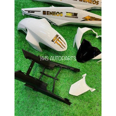 DHC- Coverset Y15 Y15ZR V1/V2 White Cover Stripe Custom Monster Gold Siap Tampal -By Sea Courier Method 🚢📦