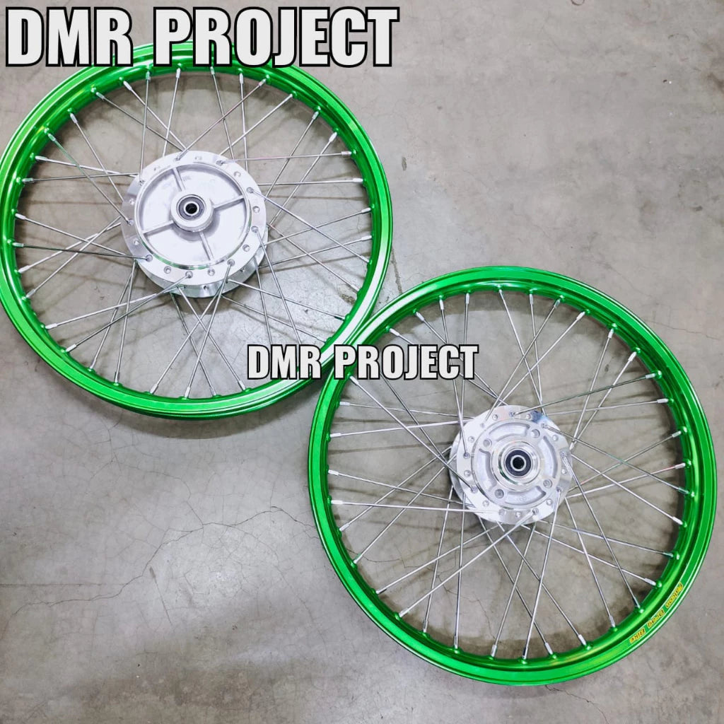 ALLOY RIM W125/W100R (DISC) 1.40X17 COMPLATE SET AIK SIA/STRONGER CHARTER HUB CHROME RIM ALLOY WAVE 125 -By Sea Courier Method 🚢📦