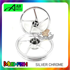 DHC- AJI RACING FG 511 SPORT RIM FOR YAMAHA Y15ZR | Y16ZR | LC135 | SRL (SILVER CHROME) -By Sea Courier Method 🚢📦